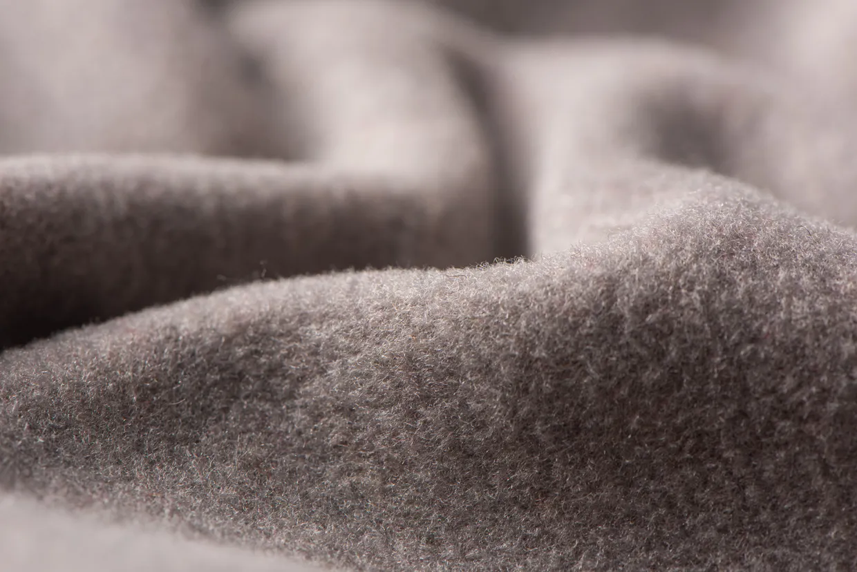 Close-up of felted wool fabric